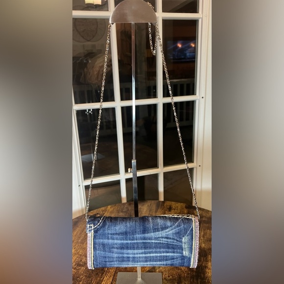 Retro Remix | women’s embellished blue denim purse - Picture 13 of 14